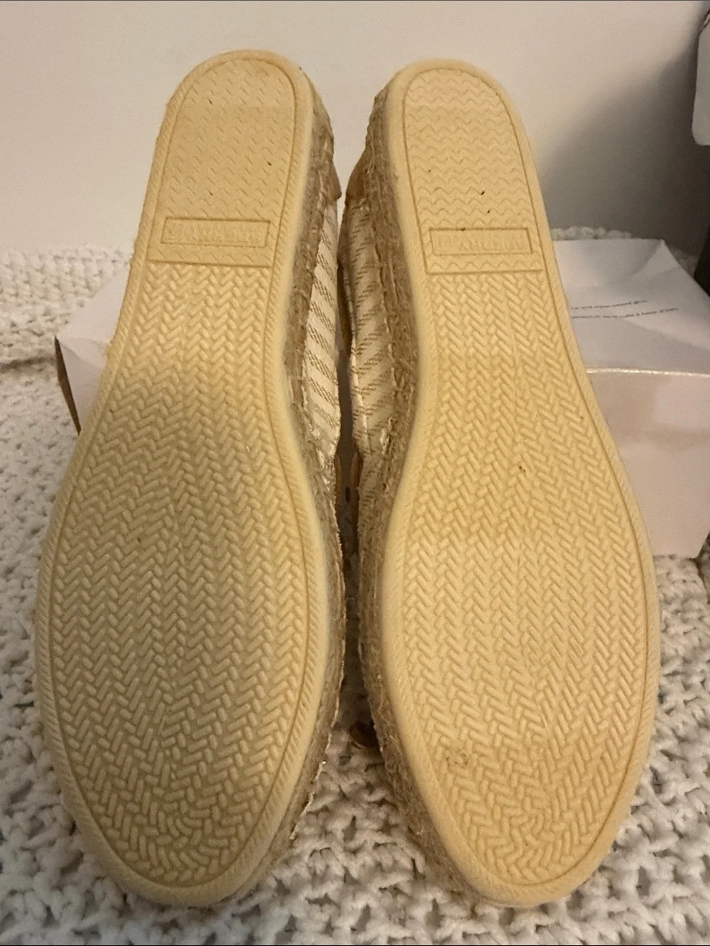 Sperry women’s Gold-Striped White Espadrille Boat Shoes